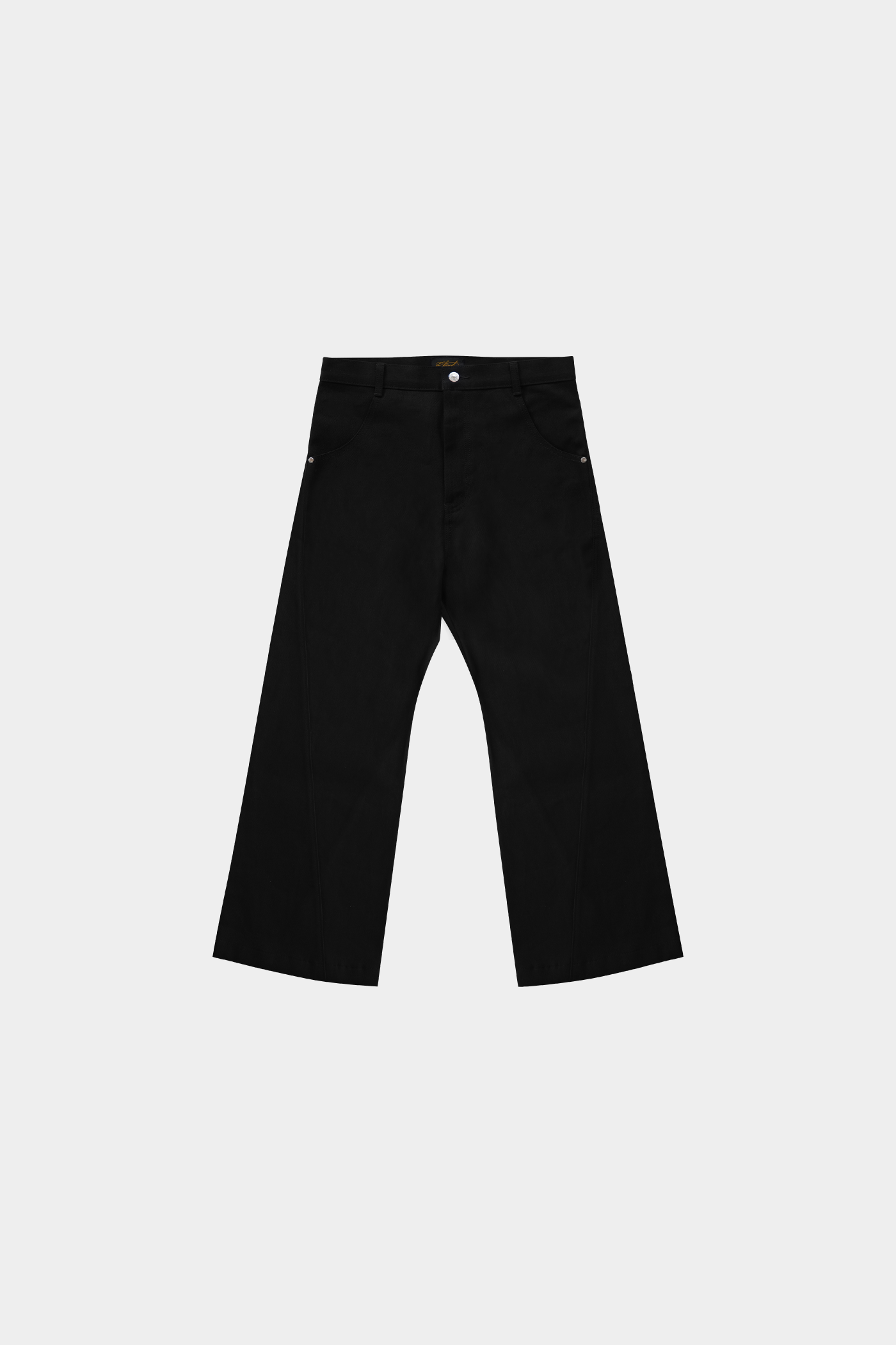 TWIST AGING BLACK DENIM PANTS