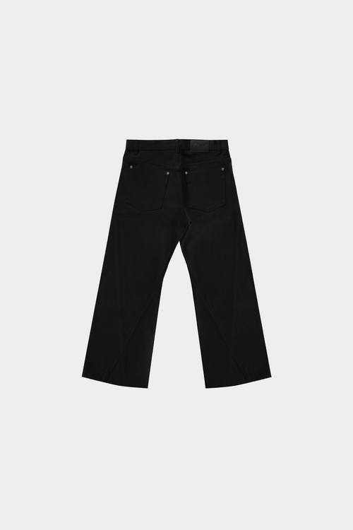 TWIST AGING BLACK DENIM PANTS