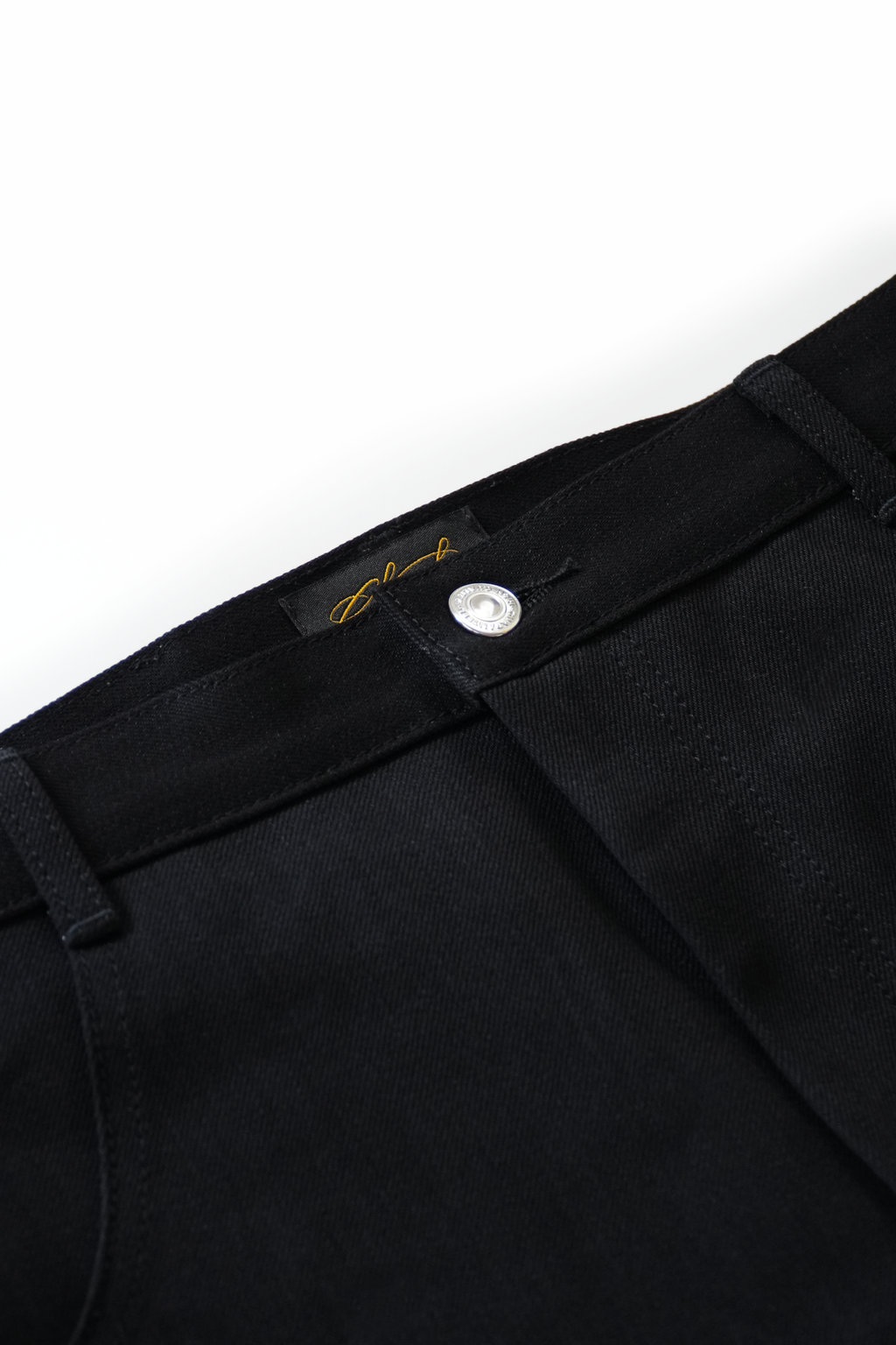 TWIST AGING BLACK DENIM PANTS